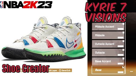 How To MAKE Kyrie 7 Visions In NBA 2k23 Shoe Creator YouTube