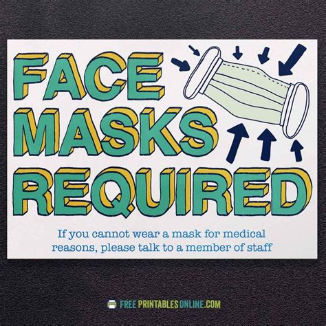 Printable Face Masks Required Sign Free Printables Online Printable