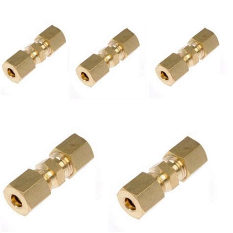 316 Od Hydraulic Brake Line Unions 5 Pack Brass Compression Fittings