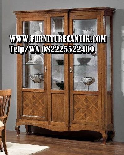 Lemari Hias Kayu Jati Antik Minimalis Modern Haidi Jati Furniture