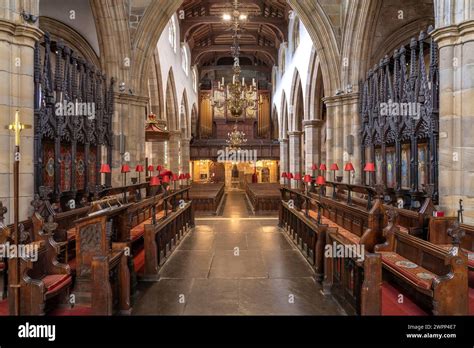 Interior of the Lancaster Priory or Priory Church of St Mary in ...