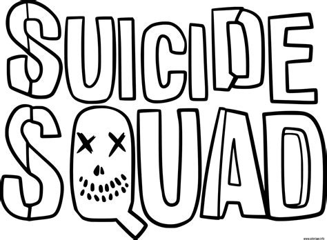 Suicide Squad Logo Coloring Pages Coloring Pages