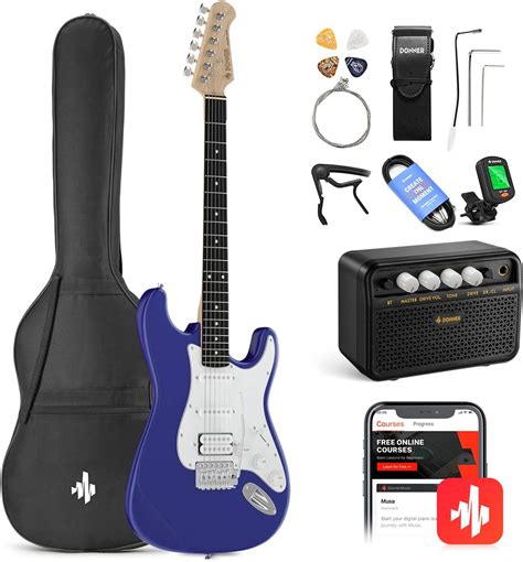 Kit Guitare Électrique Noir Donner Pack Guitare Electrique LP 39