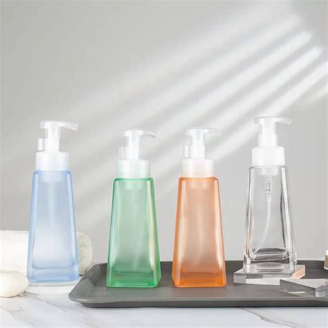 Huajing 375 Ml Popular Clear Round Shape Hand Wash Foaming Soap Pump