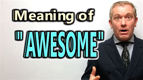 Meaning Of Awesome Forb English Lesson Youtube