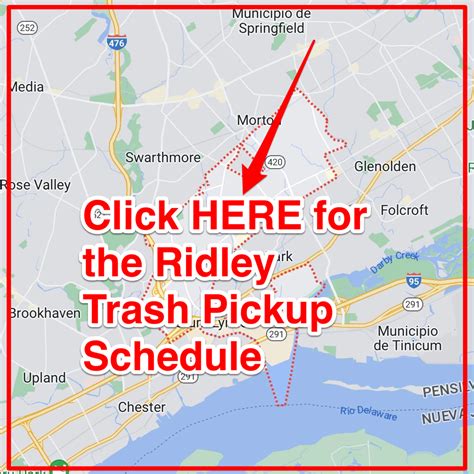 Ridley Trash Schedule Bulk Pickup Holidays Map