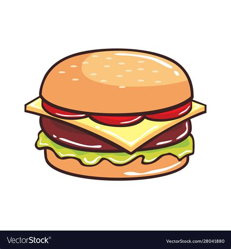 Burger Royalty Free Vector Image - VectorStock