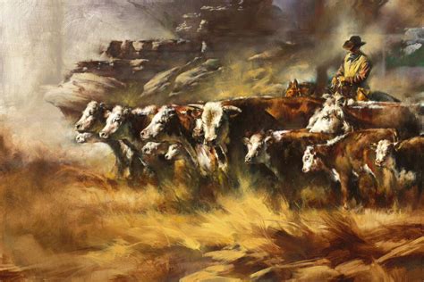 Cattle Drive Arte De Vaquero Arte De Acuarela Dibujos De Caballos