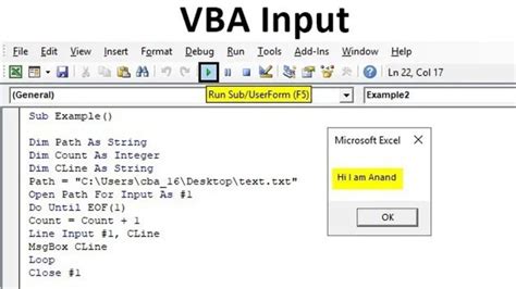 Vba Excel L G T Nh N Ng C B N V C Ch S D Ng Vba Excel