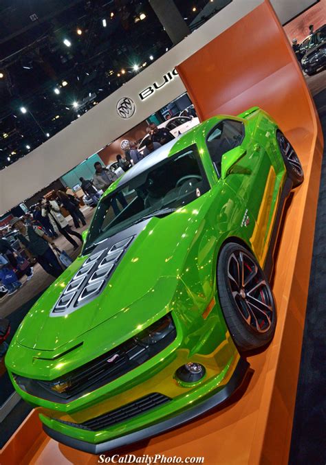 Green Chevy Camaro Hotwheels At The 2011 La Auto Show Southern California Daily Photo