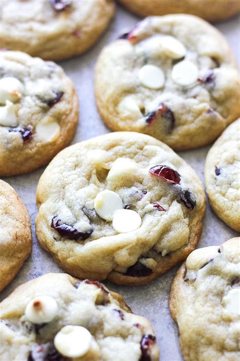 Cookies With White Chocolate Chips And Dried Cranberries