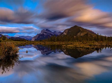 Vermillion Lakes Reflection Photograph by Dan Sproul