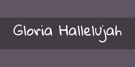 Gloria Hallelujah Font Free By Kimberly Geswein Font Squirrel