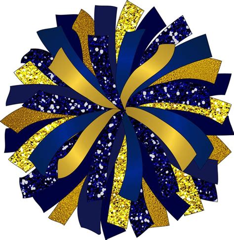 CUSTOM POM Glitter and Glam Pom Pom Digital Clip Art Navy and Gold Pom ...