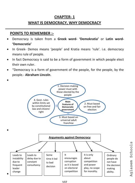 Class Social Science Notes For What Is Democracy Why Democracy Pdf