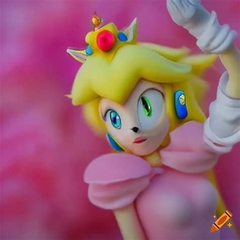 Crossover Artwork Of Princess Peach As Sonic On Craiyon