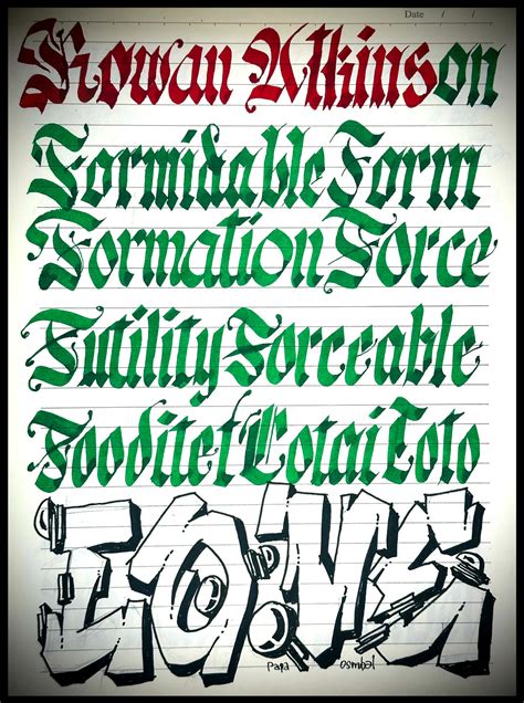 calligraphy- English script, with Graffiti by PapaOsmubal on DeviantArt