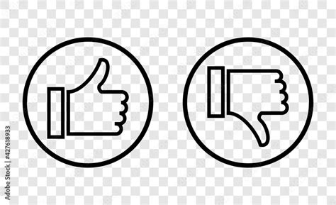 Vetor Do Stock Thumbs Up And Thumbs Down Social Media Like And