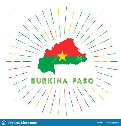 Burkina Faso Sunburst Badge Stock Vector Illustration Of History