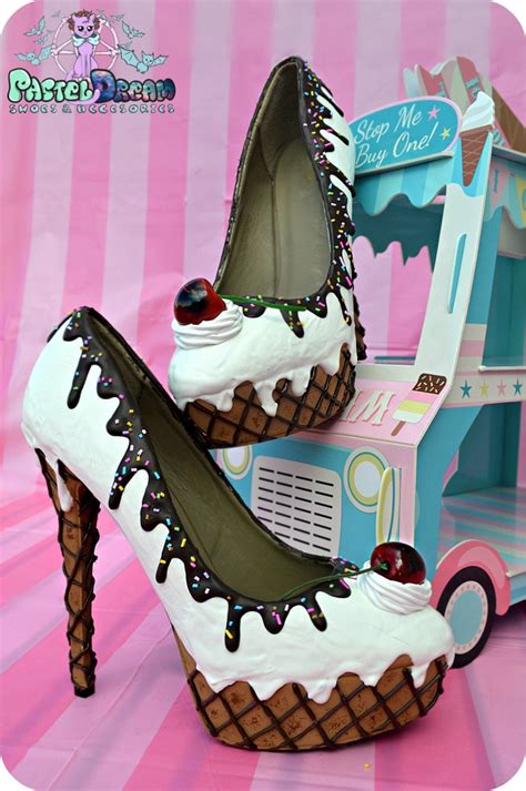 Drippy Icecream Cupcake Custom Made Heels Shoes One Of The