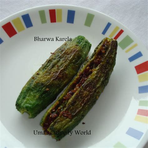 Uma S Culinary World Bharwa Karela Stuffed Bitter Gourd