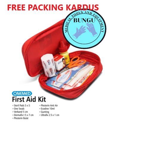 Jual First Aid Bag Kit Onemed P K Lengkap Dompet Pouch Tas Merah