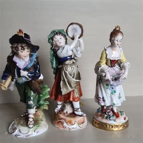 Firgurines Personnages Statues En Porcelaine Capodimonte Me Xix Me