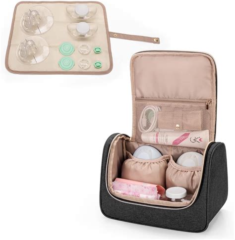 Luxja Wearable Breast Pump Bag With A Waterproof Mat Compatible With