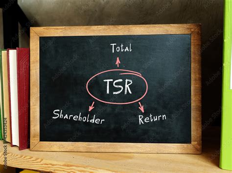 Text Tsr Total Shareholder Return On Concept Photo Blank Blackboard In