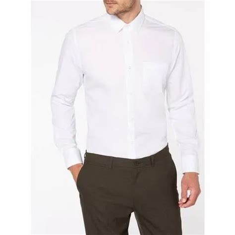 Cotton Linen Plain Mens White Linen Shirt Full Or Long Sleeves