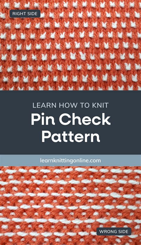 Pin Check Pattern Free Knitted Stitch Pattern Lko