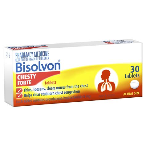 Buy Bisolvon Chesty Forte Tablets Pack Of 30 Online Emedical