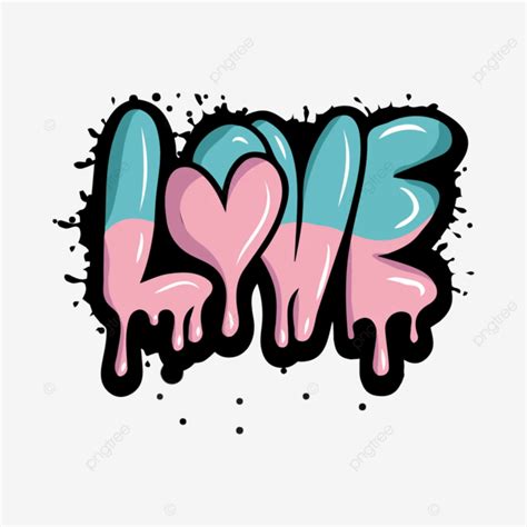 Typography Graffiti Love Letters Vector Typography Graffiti Love Png