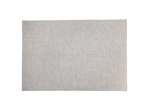 QUENTIN Tapis rect 200x290cm en laine tissée couleur blanc gris chiné