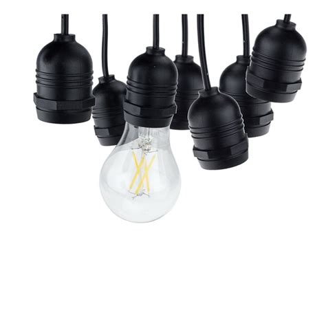 CRNI RASVJETNI LANAC 10PCS E27 IP65 6m OPUŠTENA GRLA E27 Smartled