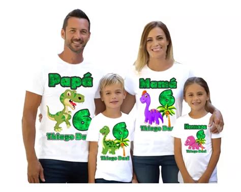 Kit Familiar Playeras Personalizadas Cumplea Os Dinosaurio Env O Gratis