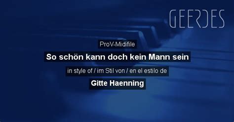 ProV Midifile So schön kann doch kein Mann sein in style of Gitte