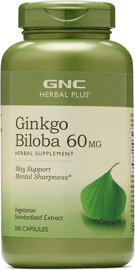 Gnc Herbal Plus Ginkgo Biloba 60 Mg Supports Mental Sharpness 300 Capsules