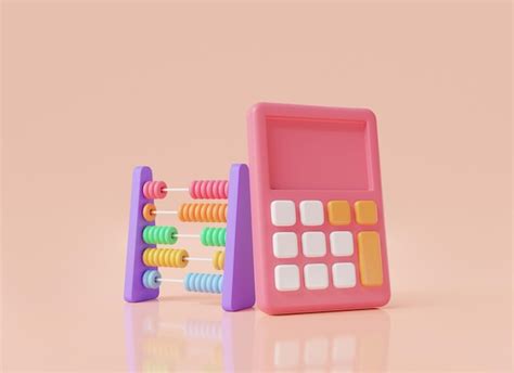 Premium Photo Abacus Colorful Beads With Calculator For Accounting