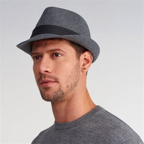 Gray Fedora Hat, Short Brim Hat, Trilby Hat, Wool Classic Fedora Hat ...