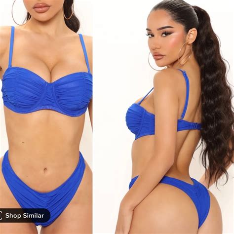 Fashion Nova Swim Brand New Cobalt Blue Bikini Set Poshmark