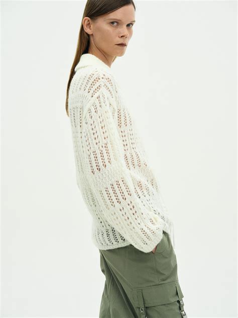 Lace Up Knit Sweater Ivory Sourceunknown