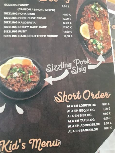 Speisekarte Von Ala Eh Filipino Resto Bar Rom