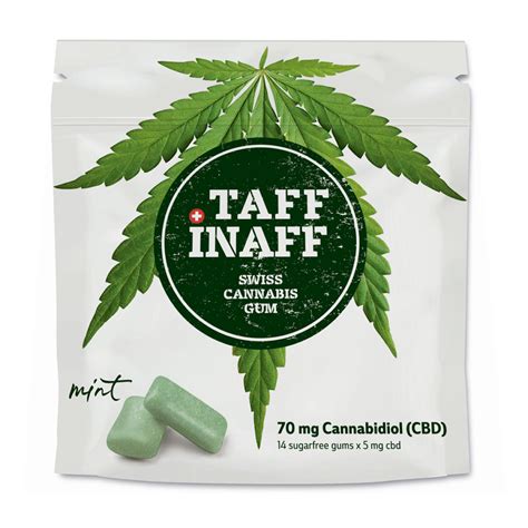 Taff Inaff Swiss Cannabis Gum Cbd Kaugummi Minze Growlabs