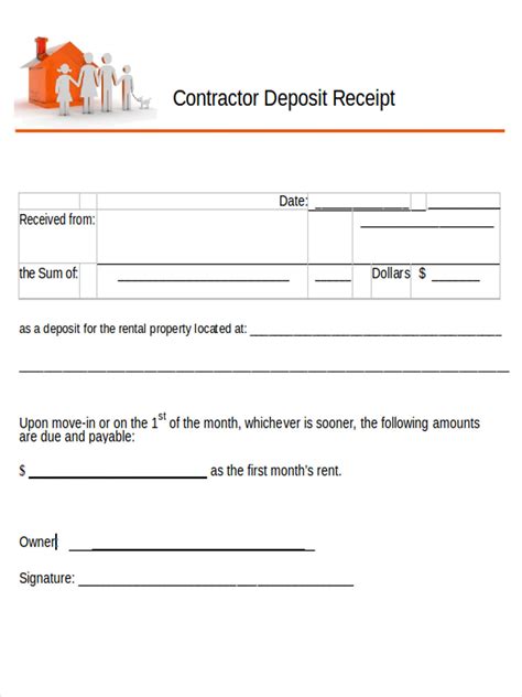 Contractor Receipt Template