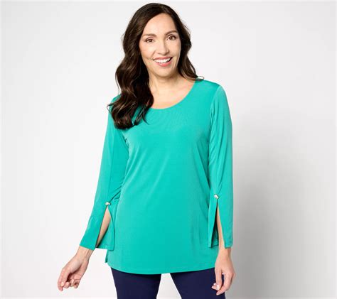 Susan Graver Regular Liquid Knit Bracelet Sleeve Tunic