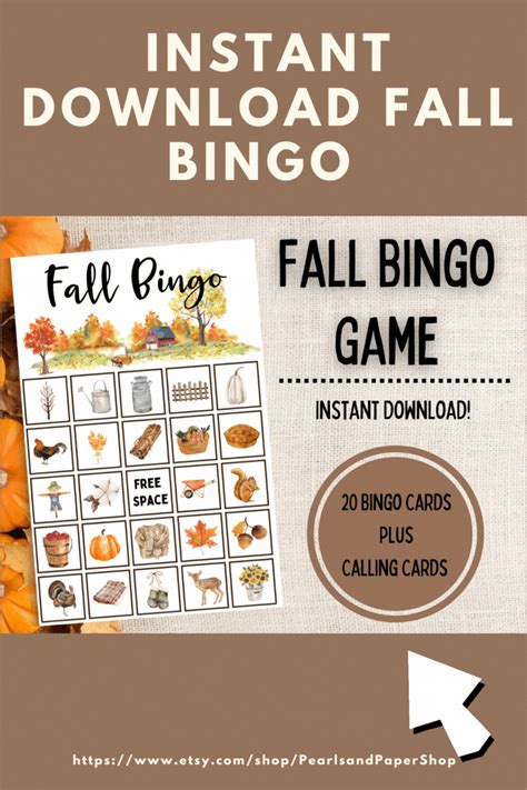 Fall Bingo Game Fall Activity - Etsy in 2022 | Bingo games, Bingo cards ...