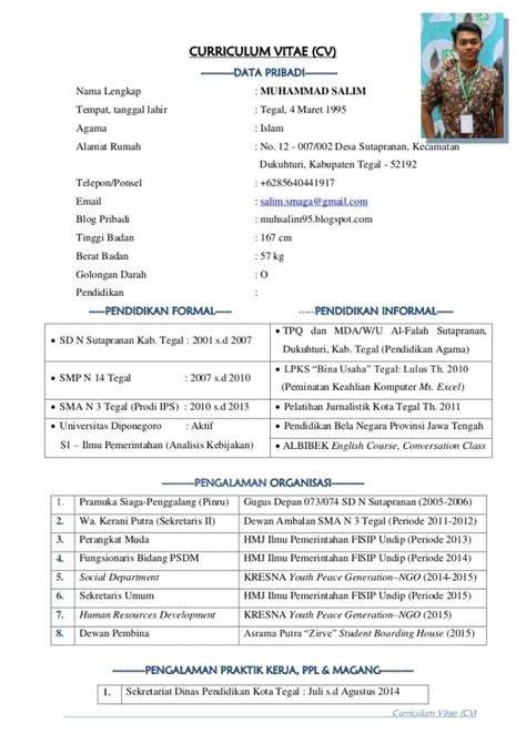 Referensi Contoh Cv Untuk Beasiswa Lpdp Untuk Inspirasi Desain