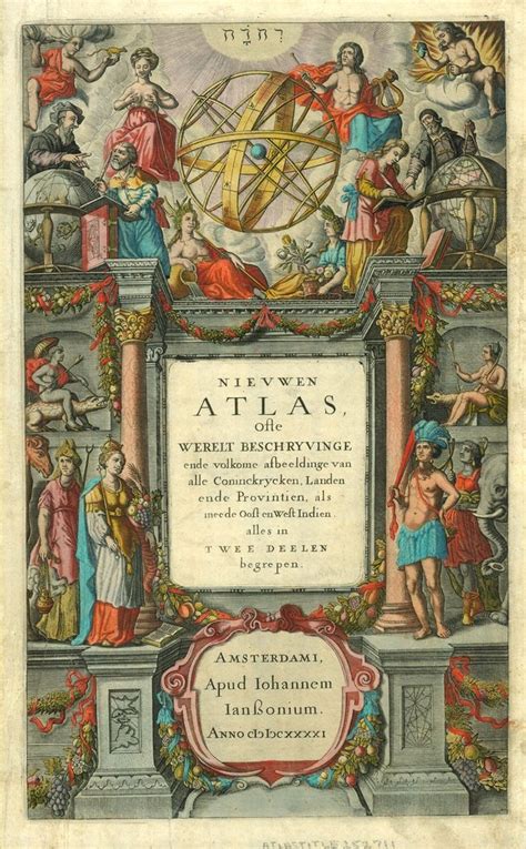 Maps Atlas Title Page Janssonius Map Title Page Atlas