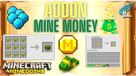 Addon Mine Money Para Minecraft Pe Bedrock Econom A Youtube